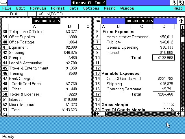 Microsoft Excel 2.0 - Edit